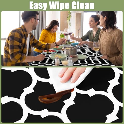 Smiry Waterproof Fitted Table Cover - 30" x 48" Elastic Vinyl Tablecloth for Picnics & Camping