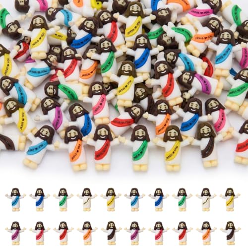 60 Mini Jesus Figurines - Tiny PVC Christ Dolls for Gifts & Events