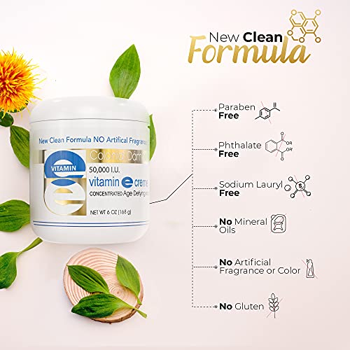 Colonial Dames Vitamin E Moisturizer Cream 50,000 IU for Dry Skin