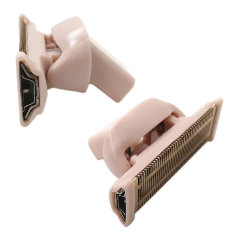 2Pcs 2024 Upgraded 2024 Upgraded Replacement Head For Flawless Nu Razor, with Rose Gold Plated Body Hair Remover Tool with Covers Compatible for Finishing Touch Razor for Women