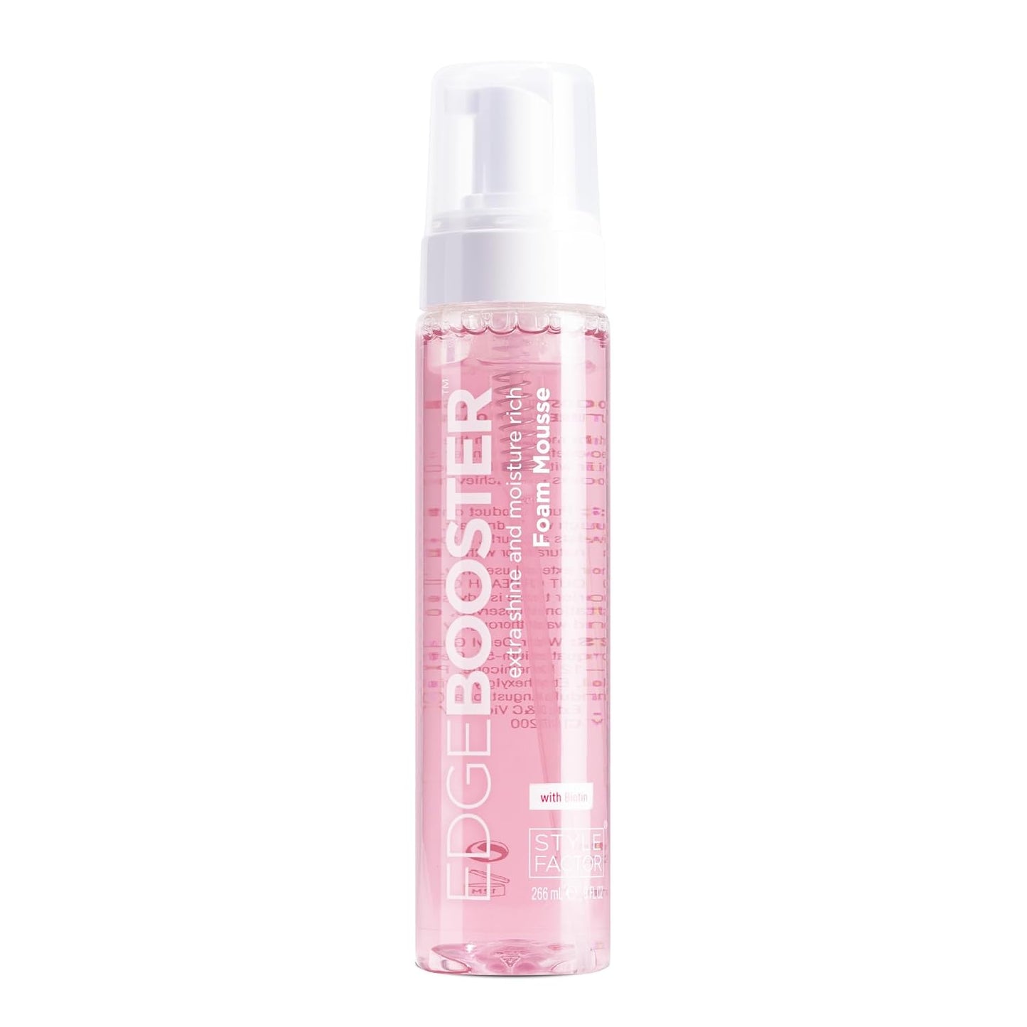 Style Factor EDGE BOOSTER Mousse - Extra Strength Frizz Control & Volume | 6.4oz Morganite for Curly Hair