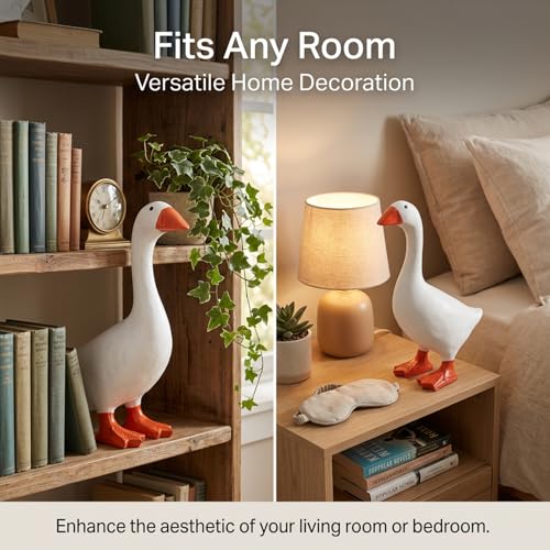 7-Inch Mini Desk Goose Statue | Magnetic Key Holder & Decor