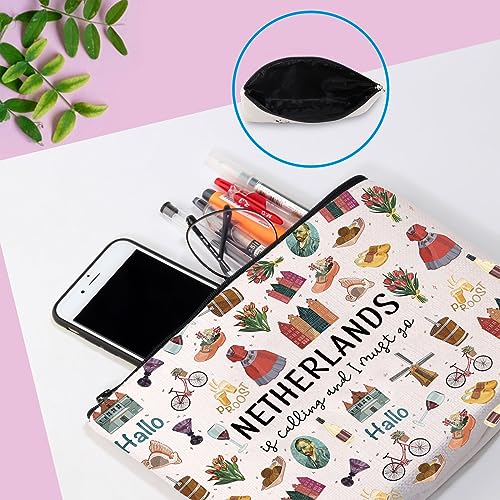Must Go Netherlands Travel Makeup Bag - Dutch Souvenir Gift