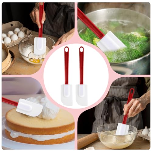High Heat Resistant Silicone Spatula Set - 5 Pcs, 9.8 Inch
