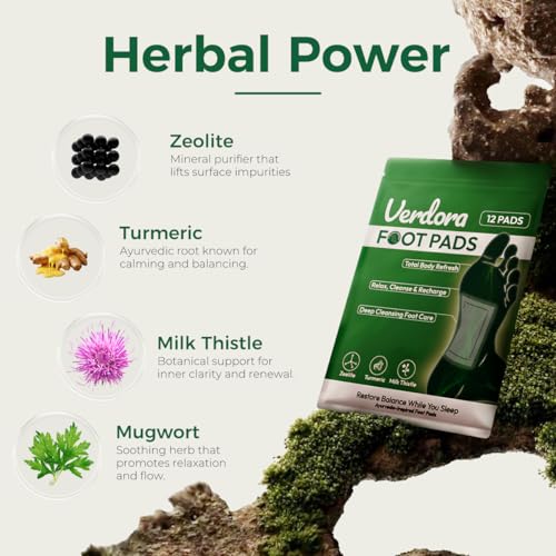 VERDORA Natural Deep Cleansing Foot Pads with Bamboo Vinegar & Ginger