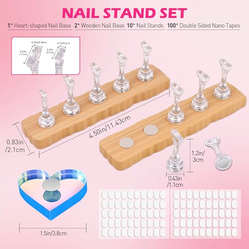 Nail Stand Set with Magnetic Holders for Press Ons - 2 Pcs