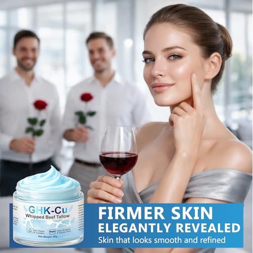 Barklytic GHK-Cu Copper Peptide Beef Tallow Balm, 2 Fl Oz - Hydrating Facial Moisturizer for All Skin Types