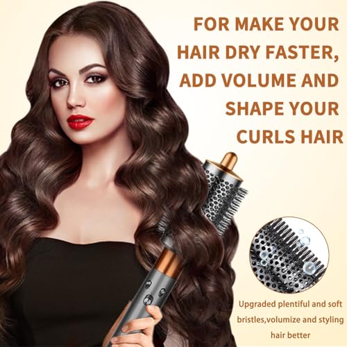 Gold Large Volumizing Round Brush Attachment for Dyson Airwrap - Hair Styling Tool