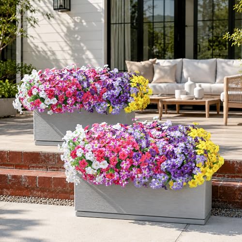 20 Bundles Faux Morning Glory Artificial Flowers for Outdoors