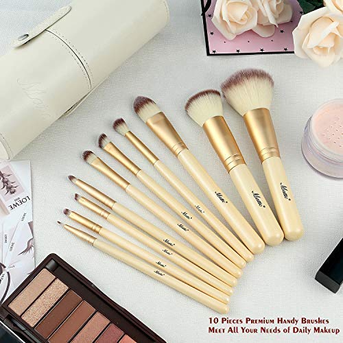 Matto 10-Piece Makeup Brush Set with Holder for Face & Eye Makeup