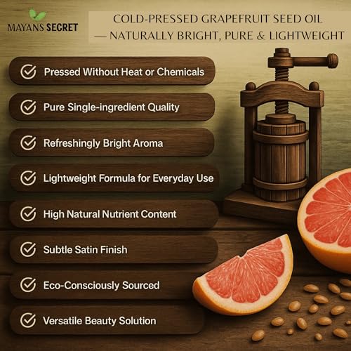 Grapefruit Seed Oil 100% Pure Carrier Oil, Cold-Pressed, 4 oz Jar