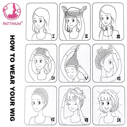PATTNIUM Bright Orange Bob Wig with Bangs - Heat Resistant Synthetic Hair