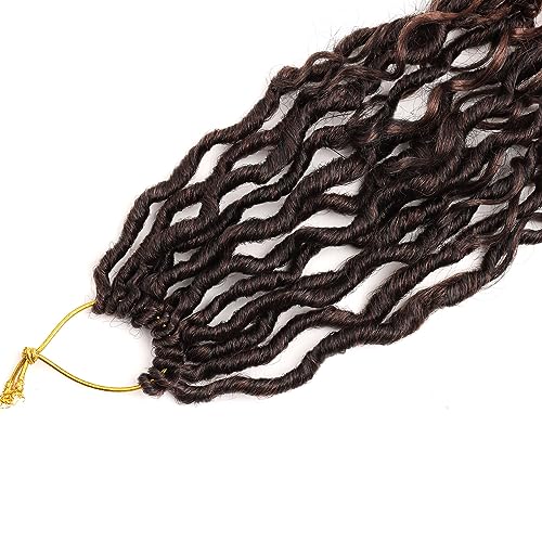 Goddess Locs Crochet Hair 14 Inch Boho Faux Locs with Curly Ends 8 Packs