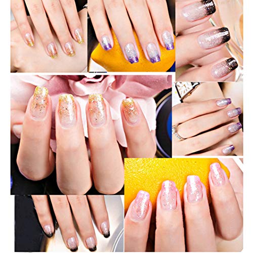 Sethexy 12-Color Holographic Glitter Powder for Nail Art (A)