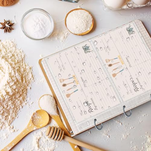 Recipe Card Protectors - 50 Pack 4x6 Sleeves for Binders