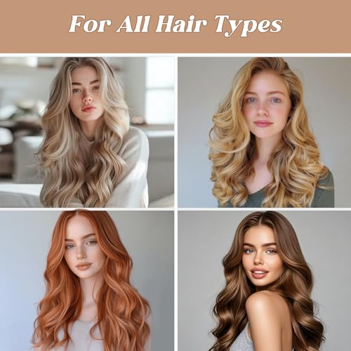 Heatless Curling Set for Overnight Hair Styling - 4 Multi-Tonal Velvet Rollers