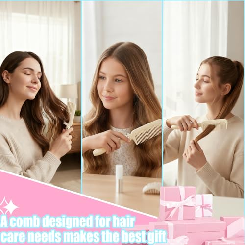 Werncy Yellow 4-Piece Hair Brush Set for Detangling & Styling - Women’s Hair Care Kit