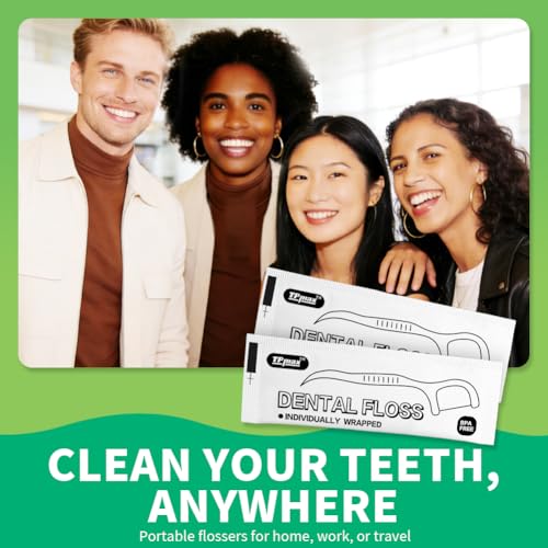 500 Count Individually Wrapped Dental Flossers - Travel & Office Use
