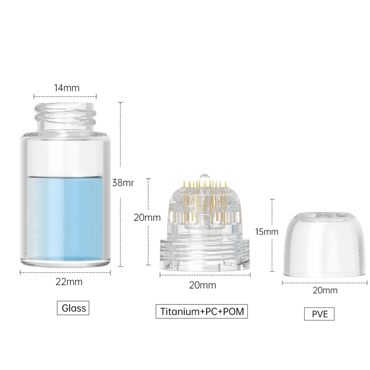 Hydra Needle Derma Stamp - 0.25mm Titanium Microneedling Roller Applicator for Serum Application