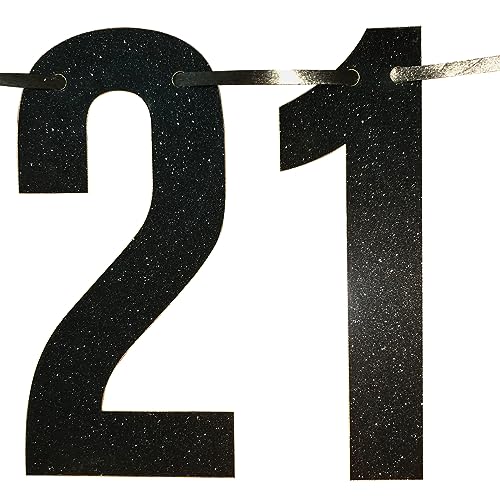 21st Birthday Decorations Set for Women - Black & Pink
