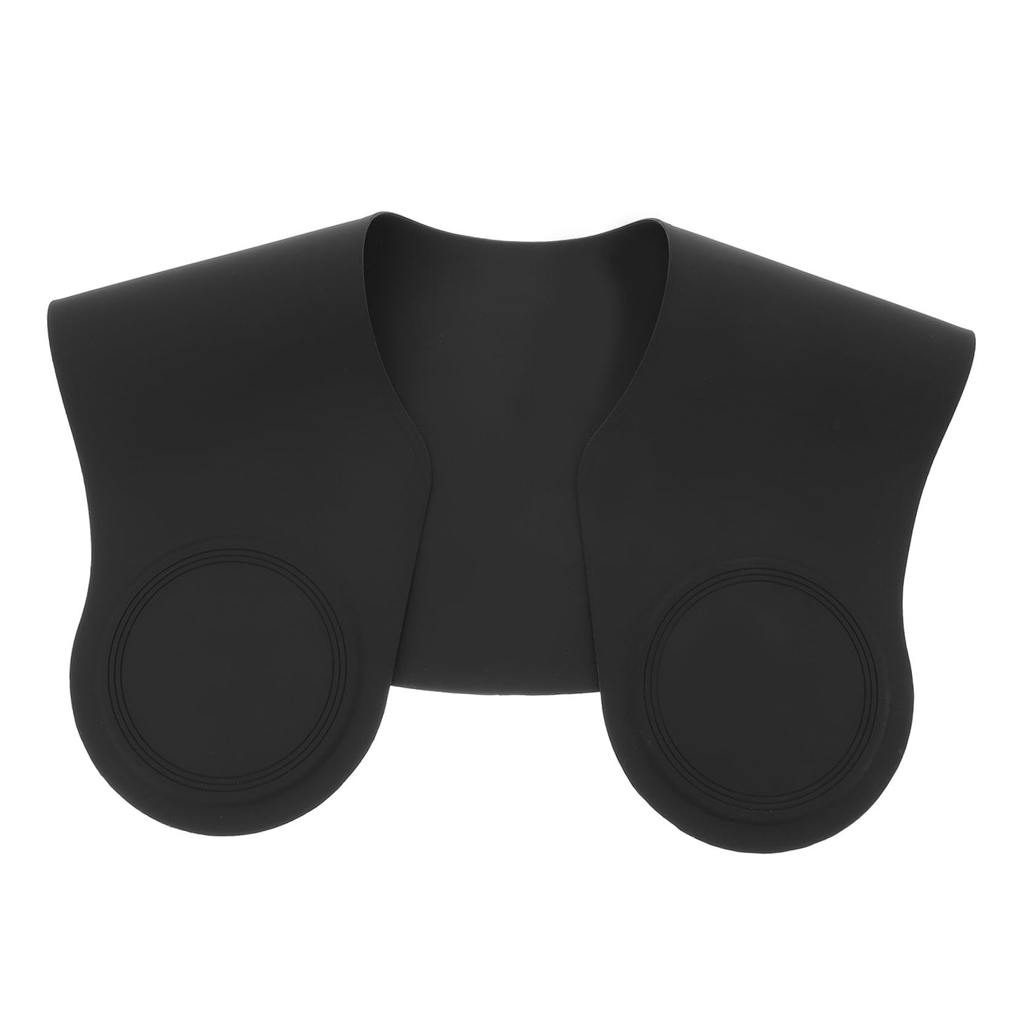 Sewroro Silicone Cutting Collar Hair Stylist Neck Protector, Black Hair Cutting Cape for Dressing, Hair Dyeing, Self Haircut, Shoulder
