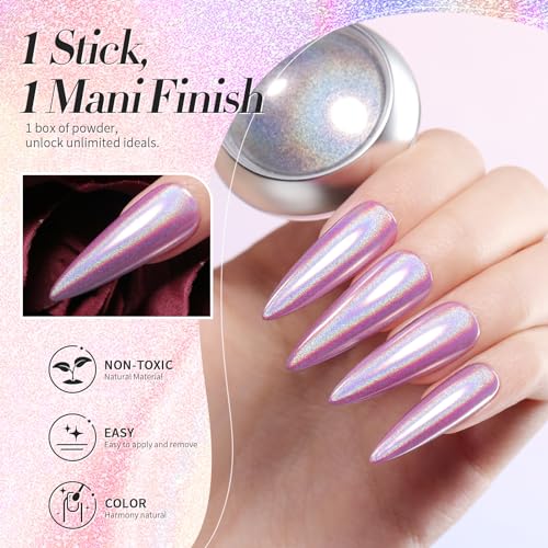 Born Pretty Holographic Nail Powder - Rainbow Iridescent Pigment