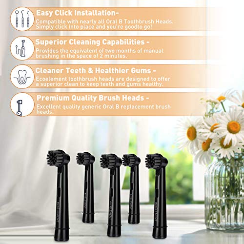 ecoELEMENT 4-Pack Replacement Toothbrush Heads Compatible with Oral-B