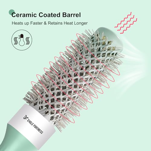 Eagle Fortress 1.26" Ceramic Round Hair Brush for Professional Blowouts