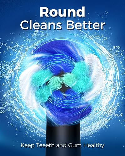 TEETHEORY Rotating Electric Toothbrush with 8 Brush Heads, 4 Modes, Black