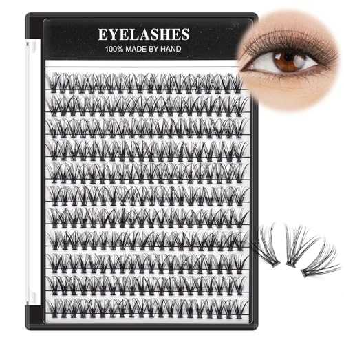 VAYATOR 20D Cluster Eyelashes 12mm - 220 Pcs Synthetic Mink Extension Tray