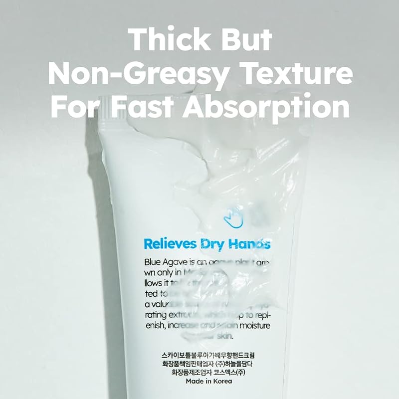 Blue Agave Hand Cream - Fragrance Free, Shea Butter, 1.7 Fl Oz