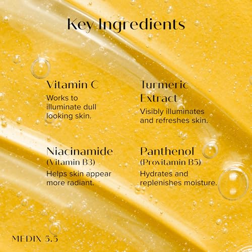 Medix 5.5 Radiant Glow Vitamin C Body Wash with Niacinamide, 15 Fl Oz