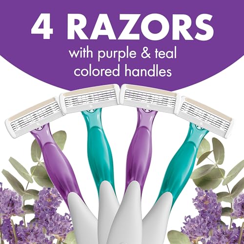 BIC Soleil 4 Escape Women's Disposable Razors - 4-Pack with Lavender Scent