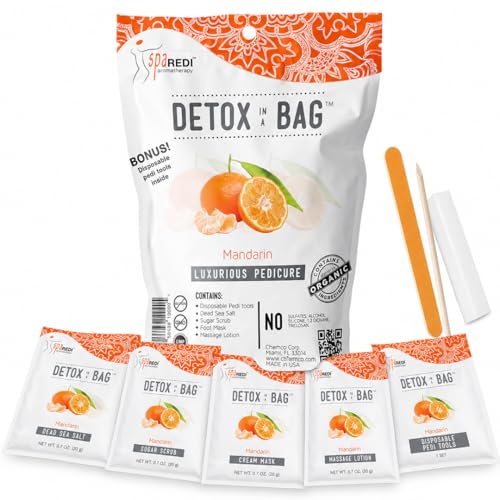 SPA REDI Detox In A Bag Pedicure Kit - Refreshing Foot Care