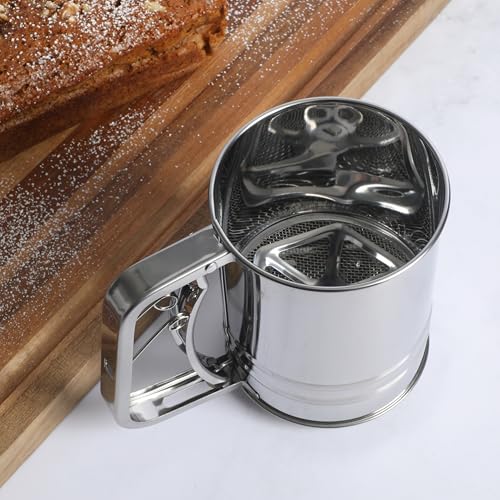 Oster Helmsdale 2-Cup Stainless Steel Flour Sifter for Baking