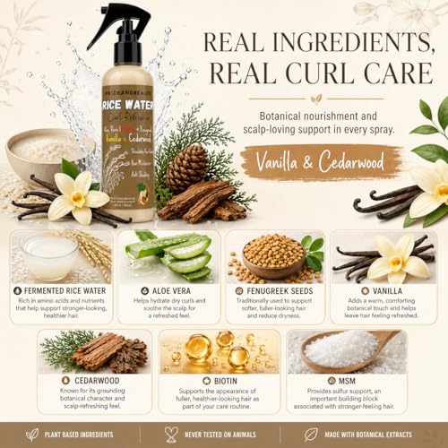 Fermented Rice Water Hair Growth Spray with Biotin & Rosemary - 4 oz