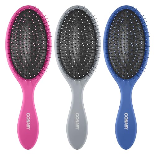 Conair Detangling Hair Brush Set - 3-Pack for Wet & Dry Hair