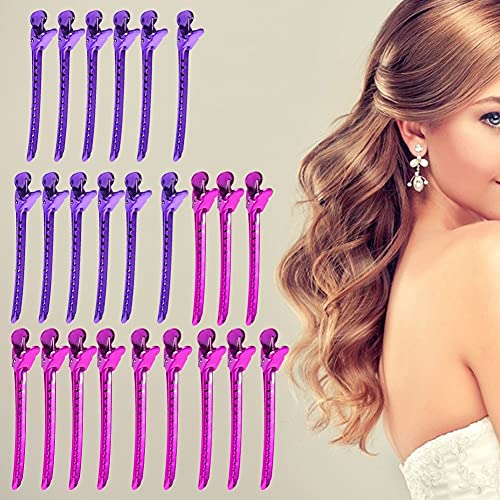 12 Pack Hair Sectioning Clips Metal Duckbill Hair Clamps for Salon & Styling