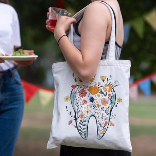 Dental Canvas Tote Bag - Perfect Gift for Hygienists & Dentists