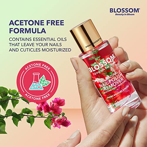 Blossom Spring Scented Non-Acetone Nail Polish Remover with Real Flowers - 2oz