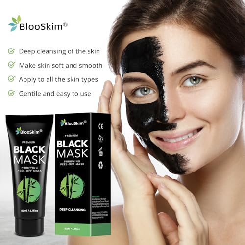 Blooskim Charcoal Peel-Off Mask for Oily Skin - 2.8 fl oz