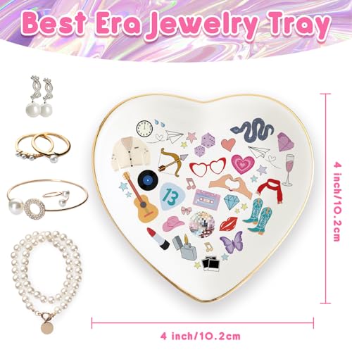 Heart-Shaped Musician Jewelry Tray with Gold Trim - Gift for Music Lovers