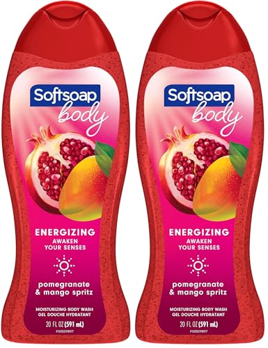 Softsoap Moisturizing Body Wash with Pomegranate & Mango - 20 Fl Oz (Pack of 2)