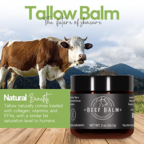 Beef Balm Beef Tallow Moisturizer - Vanilla Grass-Fed Tallow Face & Body Cream