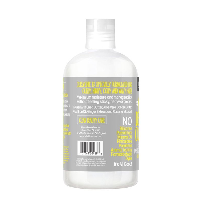 CurlyChic Your Defining Custard - Curl Defining & Moisturizing Styling Cream for Curly, Kinky, Coily, Wavy, & Frizzy Hair - Long-Lasting Hold, Flake-Free, No Crunch, Sulfate & Paraben Free, 12 fl oz