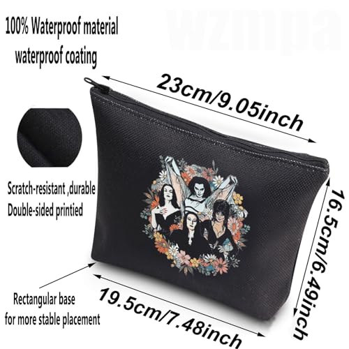 Goth Queens With Flowers Makeup Bag - Waterproof Zipper Pouch