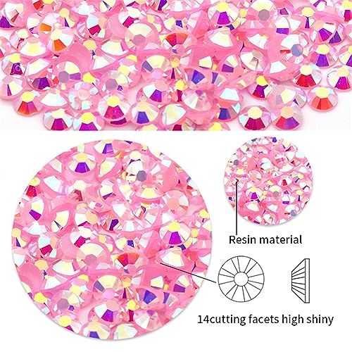 Laviyo 720 Pcs SS30 6mm Pink Flatback Rhinestones for Nails Art, Clothes & Accessories (Variation: SS30/6mm/720 PCS/Pink)
