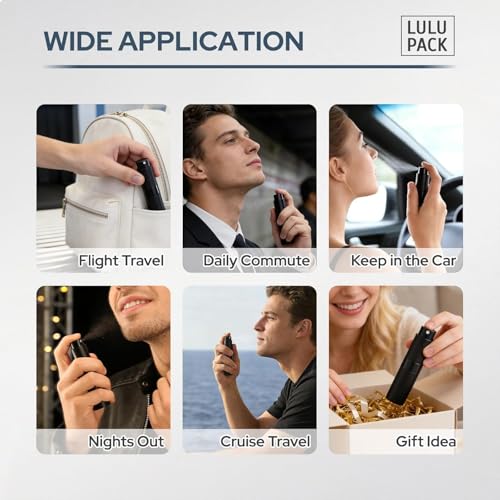 Fusupak Refillable Perfume Atomizer Spray Bottle 8ml - Multi Color 8pcs Travel Cologne Dispenser