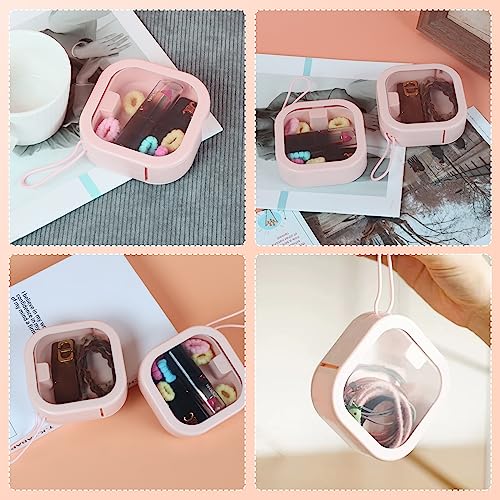 Portable Hair Tie Organizer with Silicone Lanyard - Stackable & Wall-Mountable