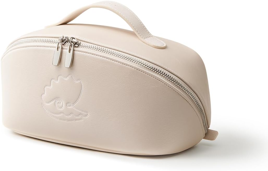 Travel Makeup Bag - Large Capacity Waterproof PU Leather Cosmetic Organizer for Skincare & Brushes | Portable Toiletry Bag